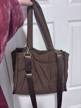 Thirty Years drift tote in chocolate